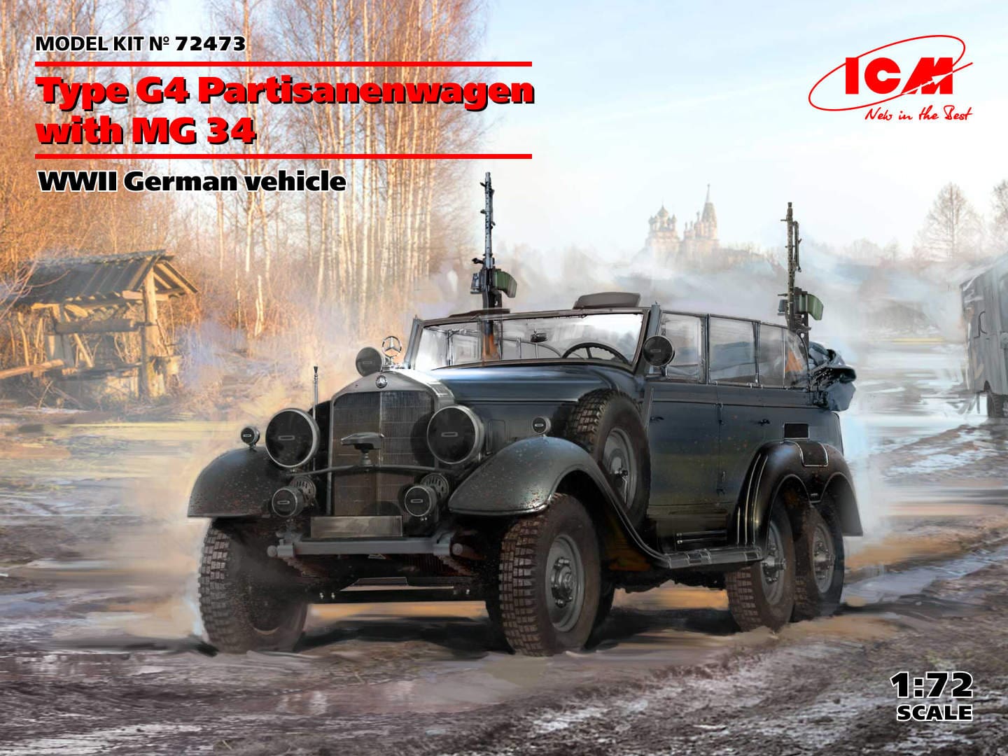 1935 Production ICM 1/72 Typ G4 WWII German Staff Car # 72471 