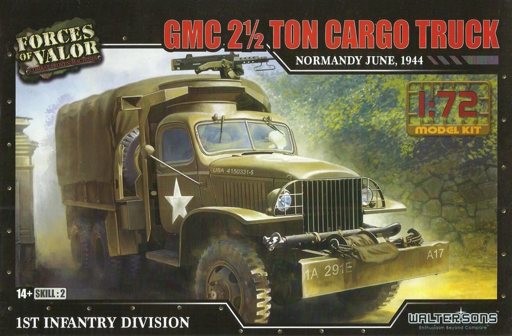 1:72 Force of Valor GMC 2½ Ton Cargo Truck Normandy June 1944 Plastic Model Kit 