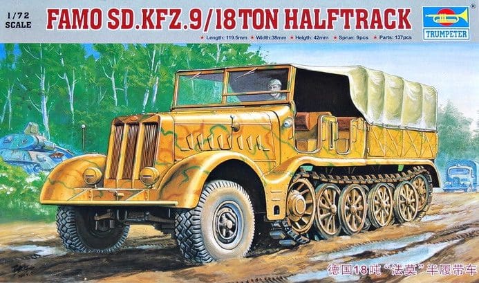 Trumpeter 07251 1/72 Sd.kfz.9/1 Drehkran 6t auf Zugkraftwagen 18t 