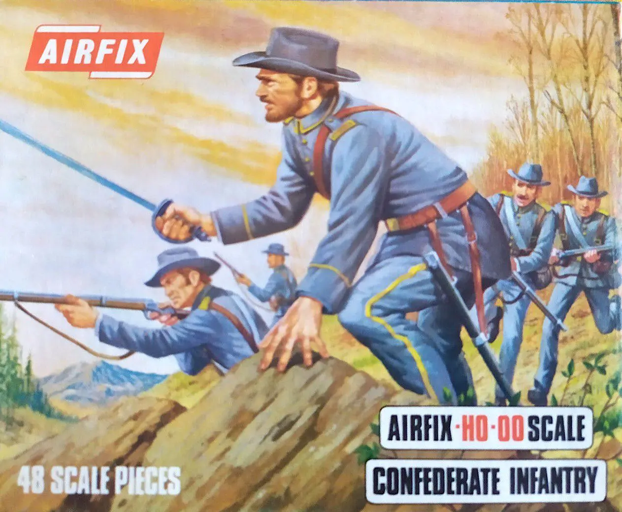 1/72 Airfix ACW Confederate Infantry MIB Tall box edition HO 