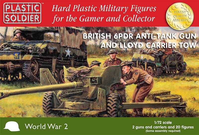 Valiant Miniatures 1/72 WWII British 6 Pounder Anti-Tank Gun and Crew # VM009 
