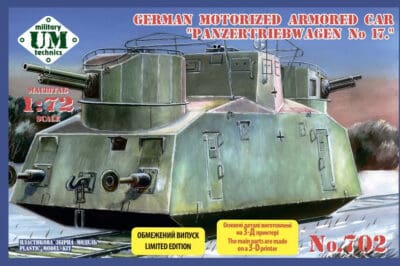 UMMT (Ukrainian Models Military Technics) – 702 – German motorized armored car “Panzertriebwagen No.17”